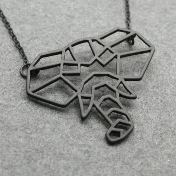 FREE w/ $15+ Purchase - Origami Elephant Necklace - Picture 3 of 3